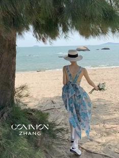 设计感小众蝴蝶结大露背连衣裙61031 iam静芝芝芝 高端轻奢法式