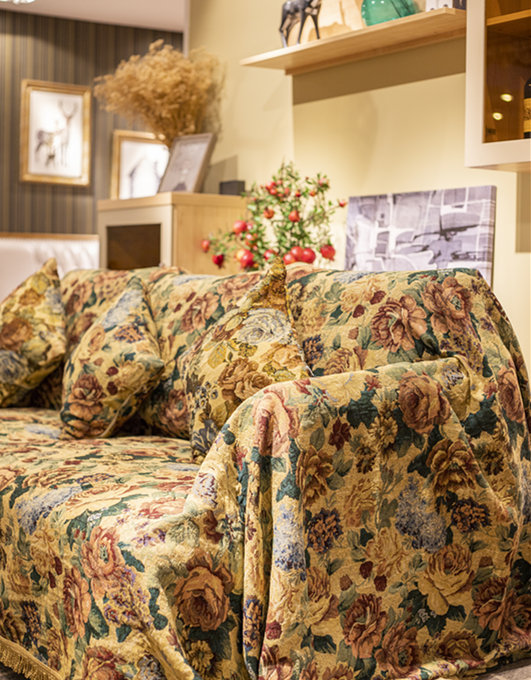 万能棉麻欧式风贵妃可定做沙发巾