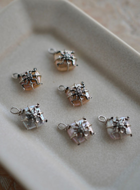 睡莲生生世世 原创设计925纯银星芒蛇元素吊坠天然珍珠气质挂坠