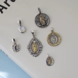 Натуральная подвеска, ожерелье, серебро 925 пробы, с драгоценным камнем