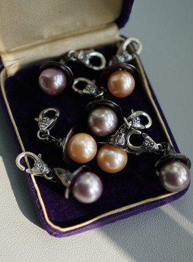 睡莲生生世世 925纯银天然珍珠吊坠万圣节女巫帽元素项链挂坠