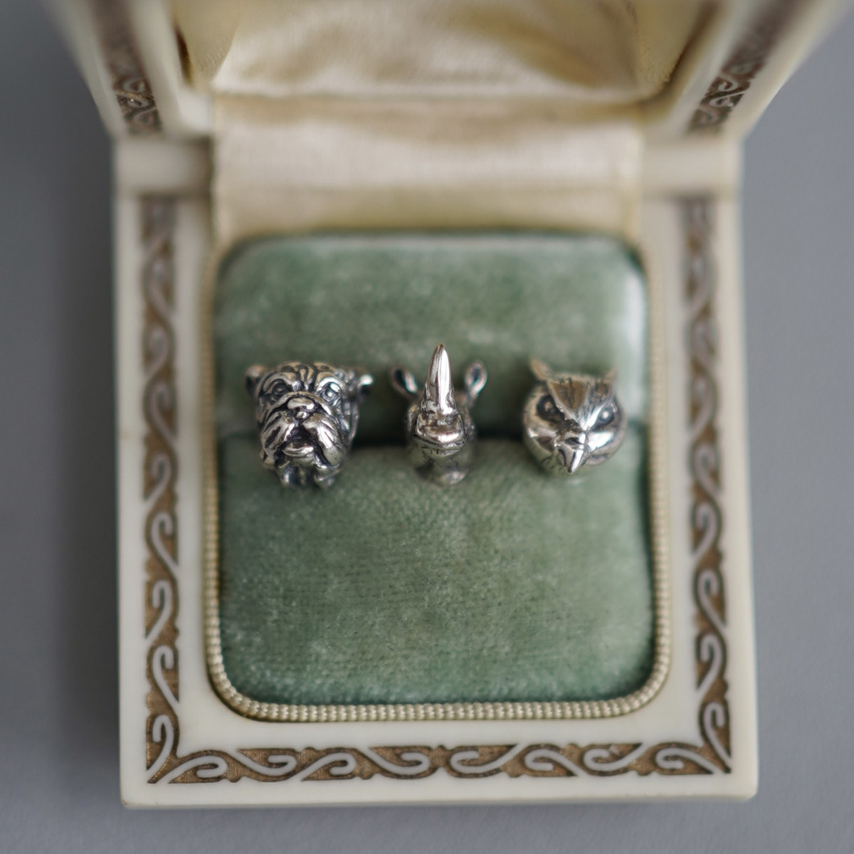 睡莲生生世世 925纯银耳钉狮子大象兔子元素复古小众生肖动物耳饰,饰品/流行首饰/时尚饰品新,耳钉,淘宝优惠券,粉丝福利购,淘宝优惠卷