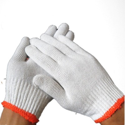 白手套劳保加厚耐磨纱线尼龙工作汽修机修工地手部防护用品棉手套