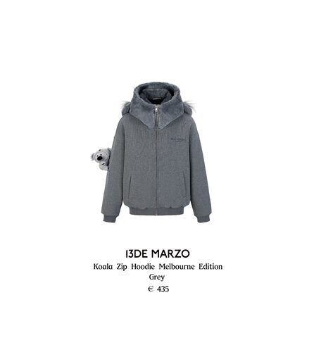 13DE MARZO X Melbourne 城市超限定 考拉玩偶 拉链帽衫