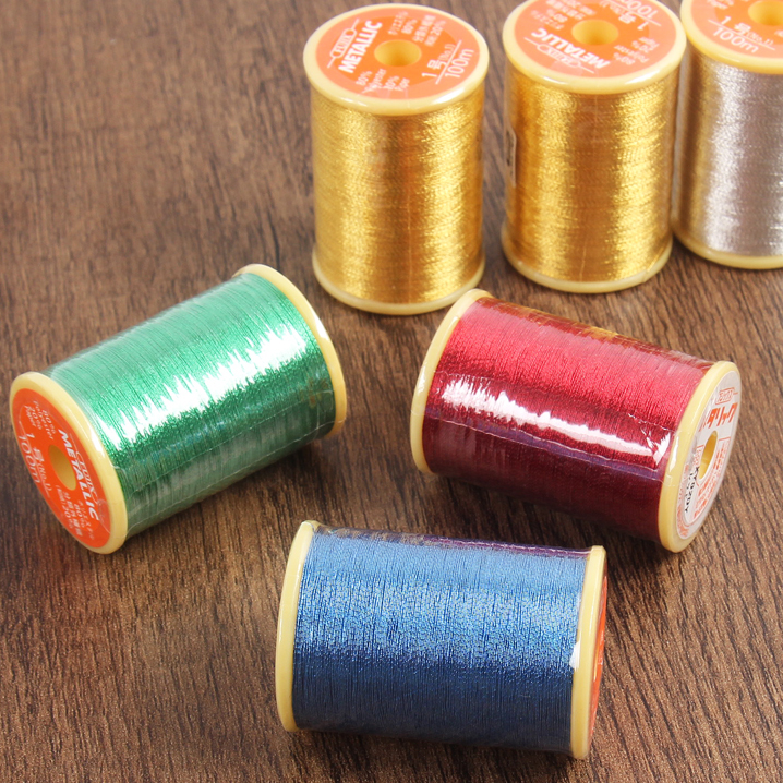 麋鹿先生 日本富士克金银线钩珠线法式刺绣专用金属线100米 5色