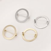 麋鹿先生 14k包金保色圆环形针镂空圆形别针diy自制胸针基础配件