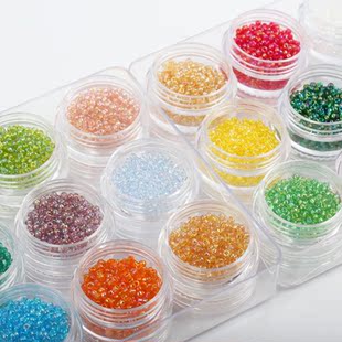 【2mm透明幻彩】日本MGB米珠 法式刺绣材料diy串珠服装辅料配件