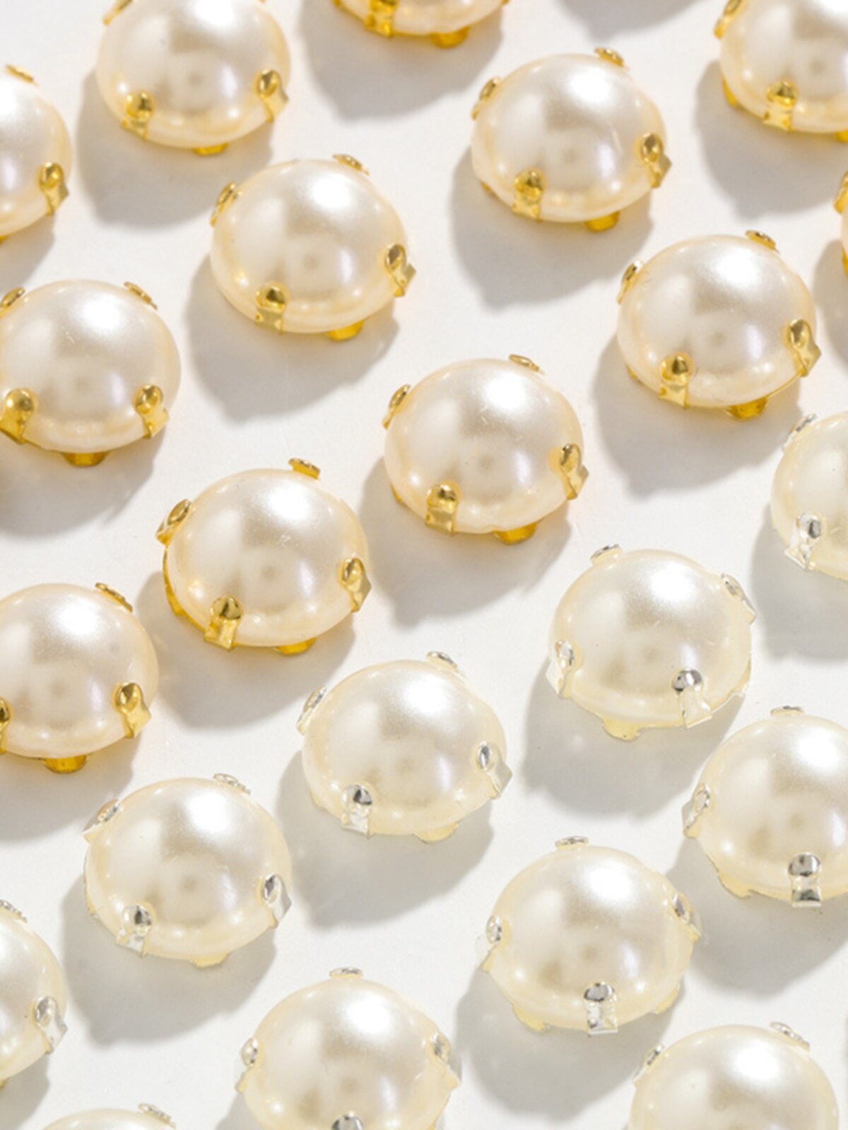 엘크 반원형 크로스 클로 ABS 진주 클로 드릴 프랑스 자수 액세서리 손바느질 드릴 의류 액세서리