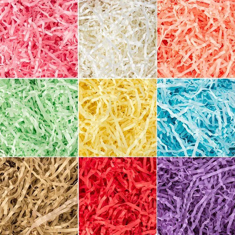 50g/100g/500g Colorful Shredded Paper Gift Box Filler Weddin