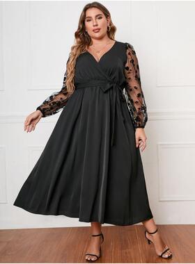 XL-4XL fashion women dresses lace plus size ladies skirt大码