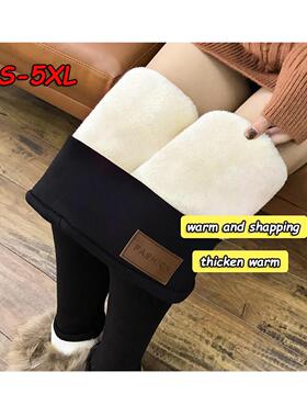 Winter Thicken Leggings Women High Waist Warm Black Pants 女