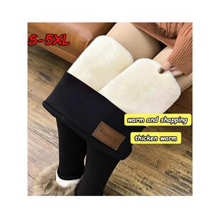 Winter Thicken Leggings Women High Waist Warm Black Pants 女
