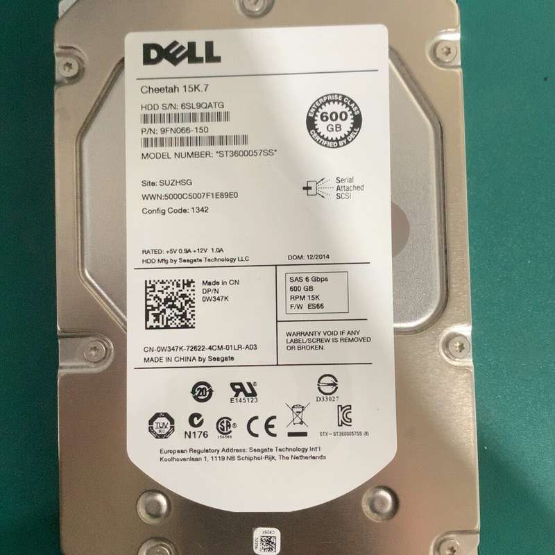 戴尔600G 15K 3.5寸硬盘,型号0W347K--议价商品