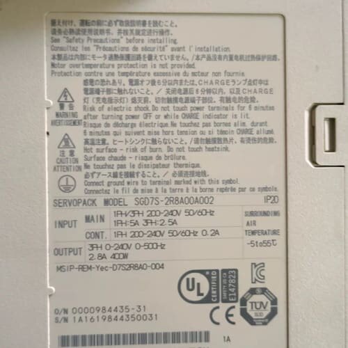 安川伺服驱动器 SERVOPACK SGD7S-2R8A00--议价商品