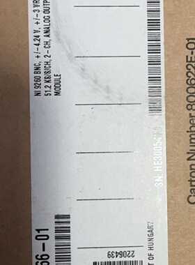 议价--NI 9260 BNC模块，型号783466-01，2-CH
