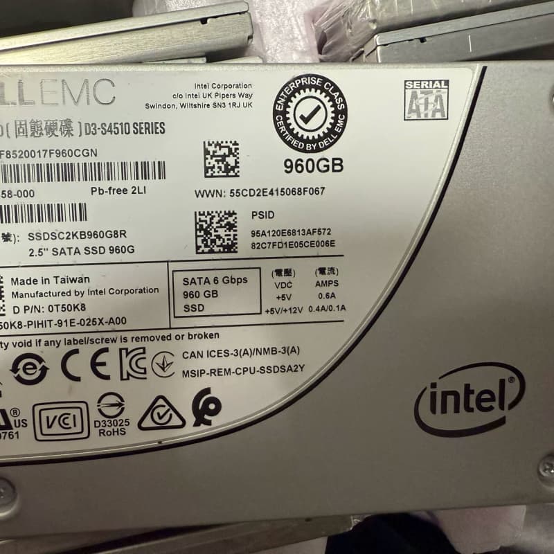 戴尔版英特尔S4510 960G固态硬盘，企业级品质，2.5--议价商品