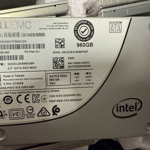 戴尔版英特尔S4510 960G固态硬盘，企业级品质，2.5--议价商品