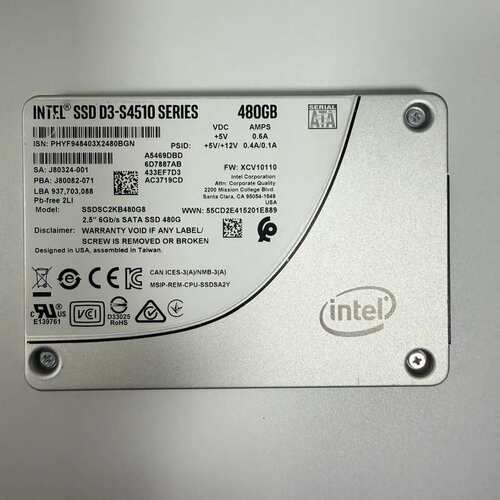 INTEL S4510 480G SSDSC2KB480G--议价商品