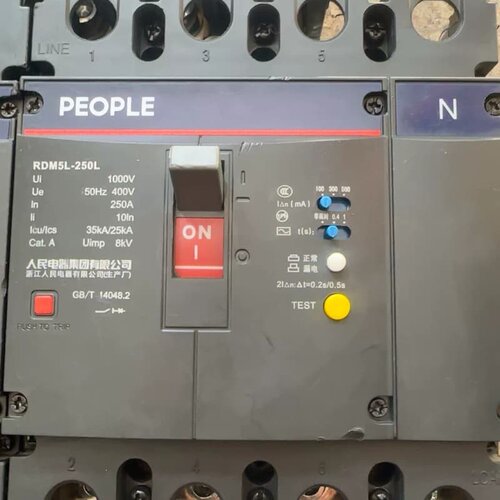 人民塑壳漏电保护断路器 RDM5L-250L 4P--议价商品