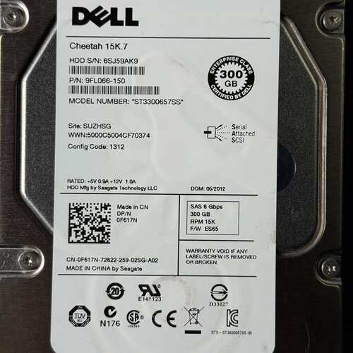 DELL戴尔0F617N ST3300657SS 300G--议价商品