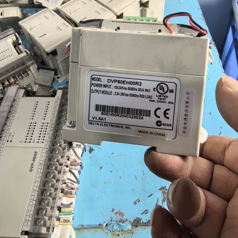 拆机二手台达PLC，2个，DVP80EH00R2（160元）--议价商品