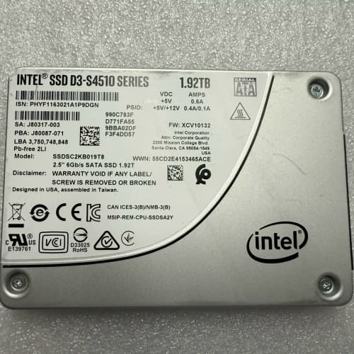 英特尔 1.92T SSD固态硬盘 几乎全新 功能完好。硬--议价商品