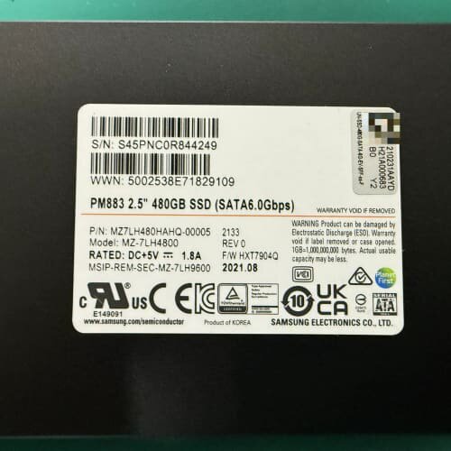 H3C 三星PM883 480GB企业级固态硬盘，SATA--议价商品