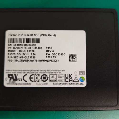 三星PM9A3 3.84TB 2.5寸PCIe Gen4 U--议价商品