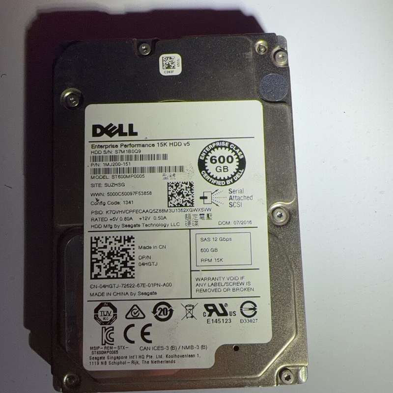 戴尔DELL 600G 15K SAS服务器硬盘,型号ST6--议价商品