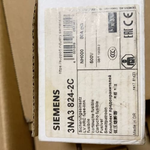 全新原装西门子熔断器3NA3 824-2C，额定电压500V--议价商品