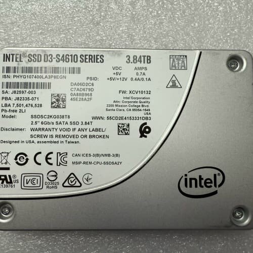 英特尔S4610 4TB企业级固态硬盘，SATA接口，几乎全--议价商品