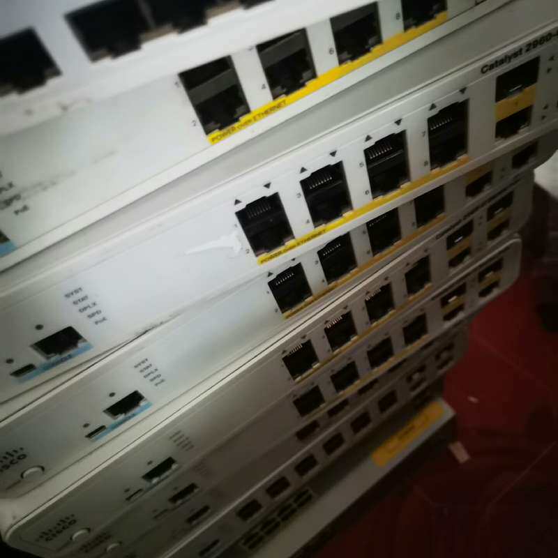 思科原装二手WS-C2960C-8PC-L到货几台。端口测试--议价商品