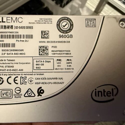 出点拆机Dell EMC Intel S4510 960G固--议价商品
