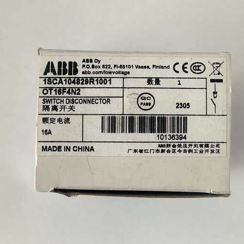 ABB隔离开关，型号OT16F4N2，16A，全新，原包装，--议价商品
