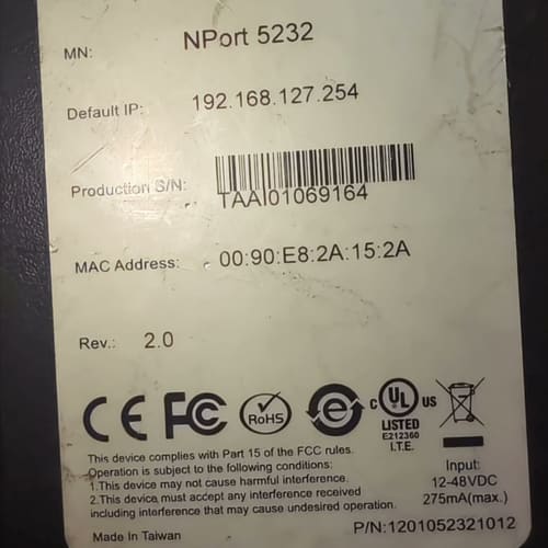 MOXA NPORT 5232 串口服务器,功能包好,工程--议价商品