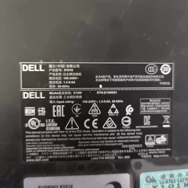 Dell networking X1018工业级交换机,1--议价商品