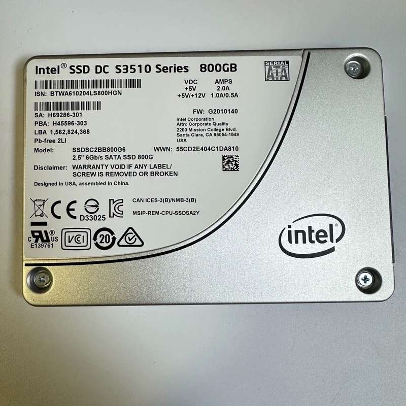 intel/英特尔S3510 800G SSD 固态硬盘 保--议价商品
