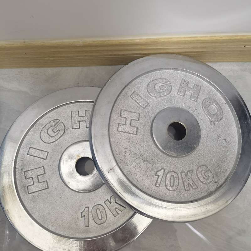 IGHQ电镀杠铃片,10公斤两片,共20公斤。纯铁材质,表--议价商品