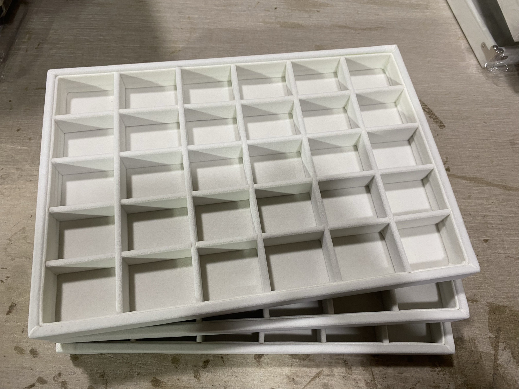 高档绒纯米色展示盘耳钉盘首饰盘托盘定做托盘手镯眼镜首饰品展示