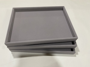 大号高档珠宝首饰看货盘托盘绒布空盘平盘收纳盘散珠摆货盘收货盘