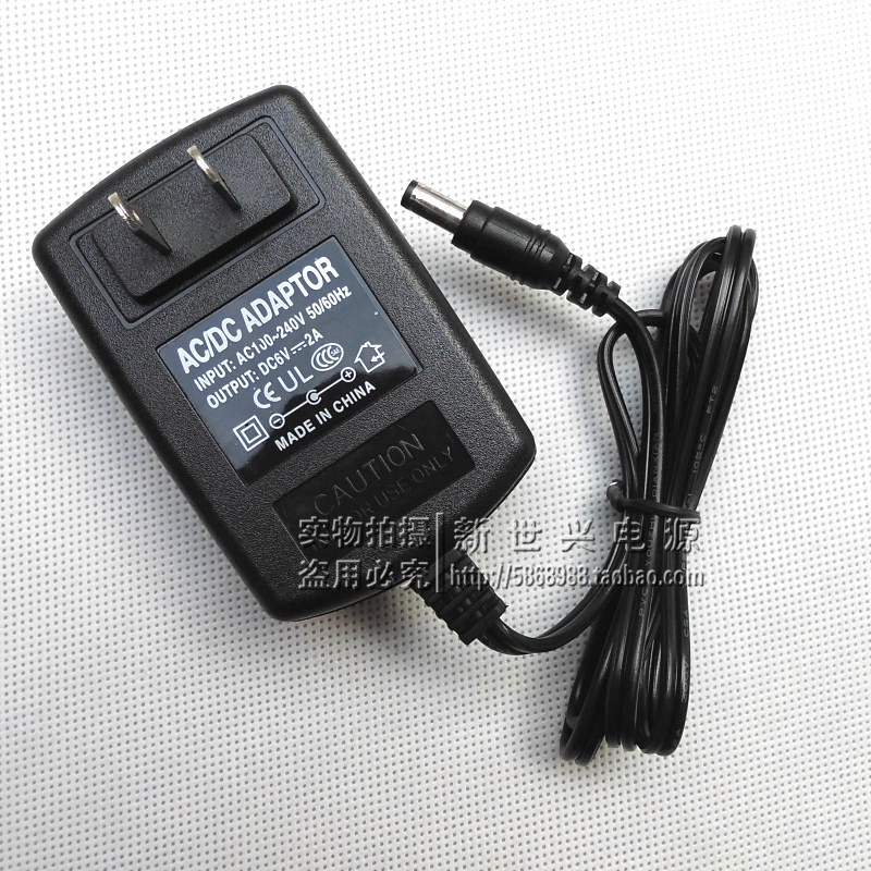 新款DC 6V2A开关电源6V2A电源适配器6V2000MA猫电源厂家直销6V2A
