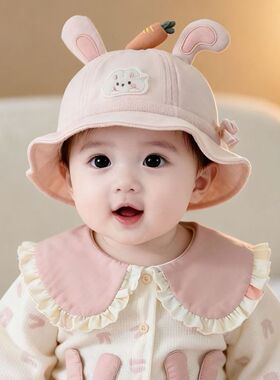婴儿帽子春秋季男女宝宝外出帽