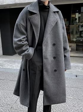 男款毛呢外套2025新款秋冬季男生潮流过膝休闲风衣中长款呢子大衣