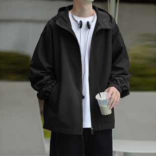 男款入秋外套2025新款秋冬男生外衣运动休闲上衣服潮流冲锋衣夹克