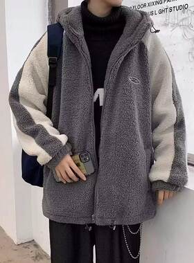 冬款棉衣男款外套2025新款冬天青少年男生穿搭棉袄衣服羊羔绒棉服