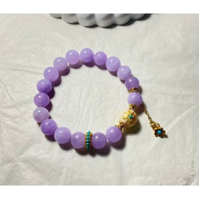 S1385-优化紫锂辉小太阳1.0紫韵单圈手串