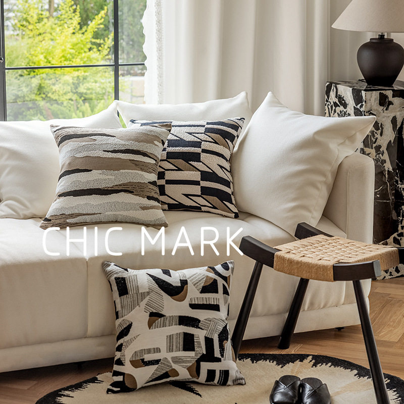 美式轻奢客厅靠枕套色织提花沙发抱枕酒店大厅雪尼尔飘窗枕头,居家布艺,抱枕被,淘宝优惠券,粉丝福利购,淘宝优惠卷