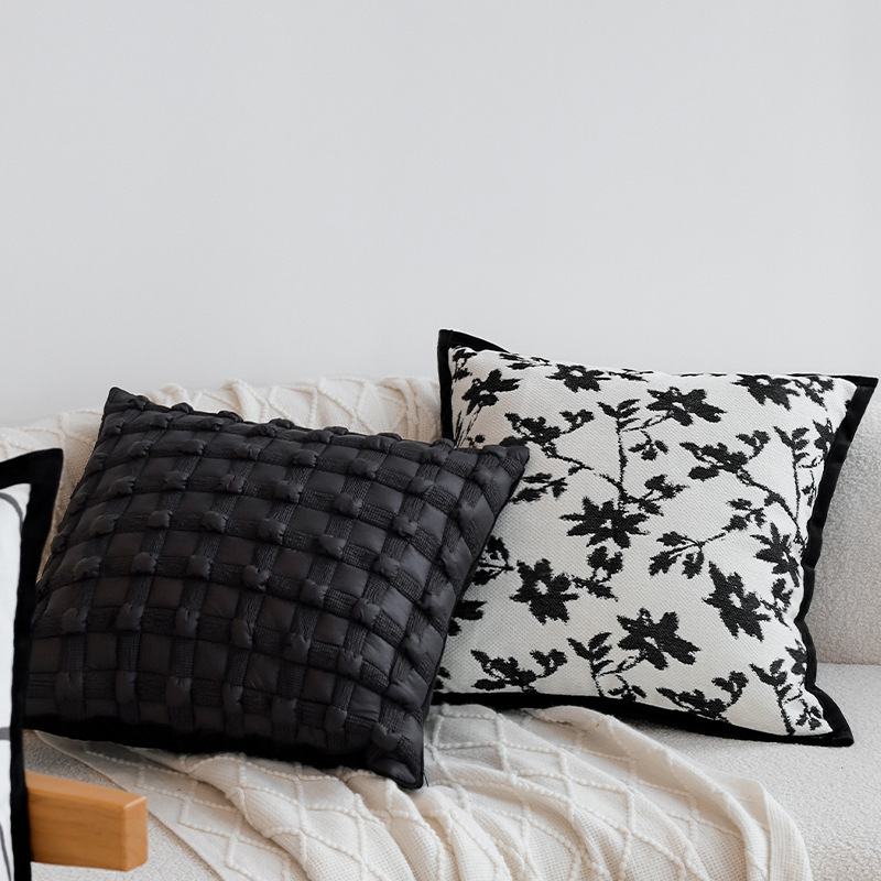 民宿雪尼尔提花靠枕抱枕套