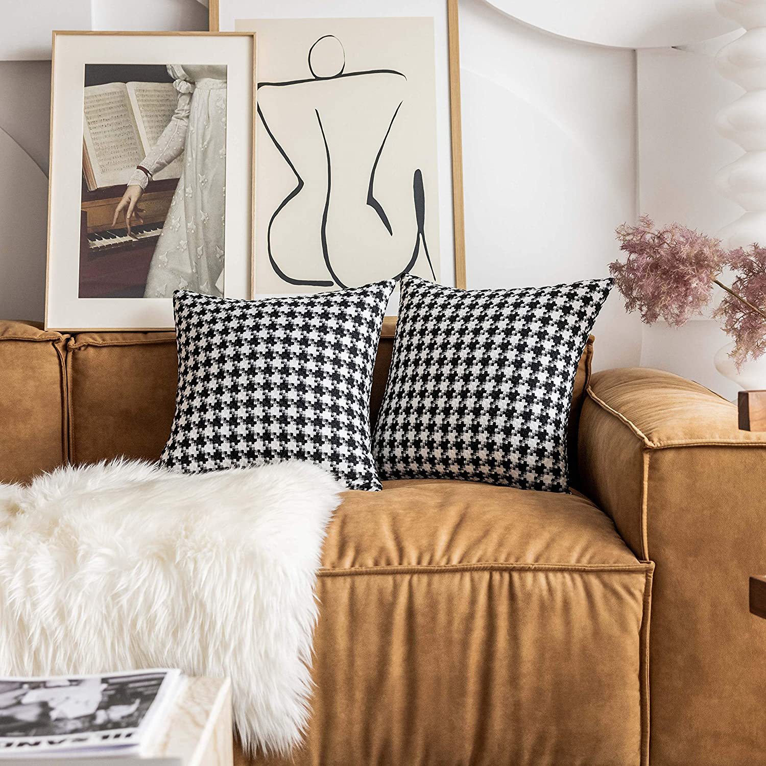 客厅亚麻沙发靠枕简约