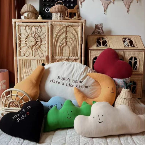 韩国ins风婴幼儿软糯纯棉纱布安抚抱枕儿童床靠背新生儿可爱靠枕